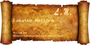 Lakatos Melióra névjegykártya